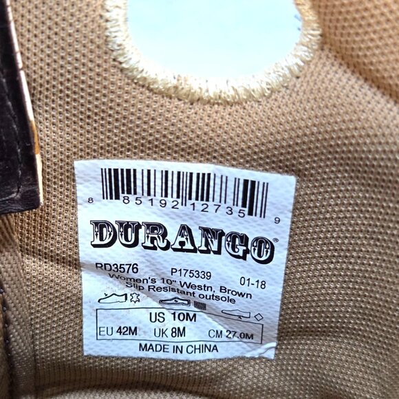 Durango Lady Rebel Twilight 'N Lace Womens Western Boots Size 10M Purple & Brown - Picture 6 of 7